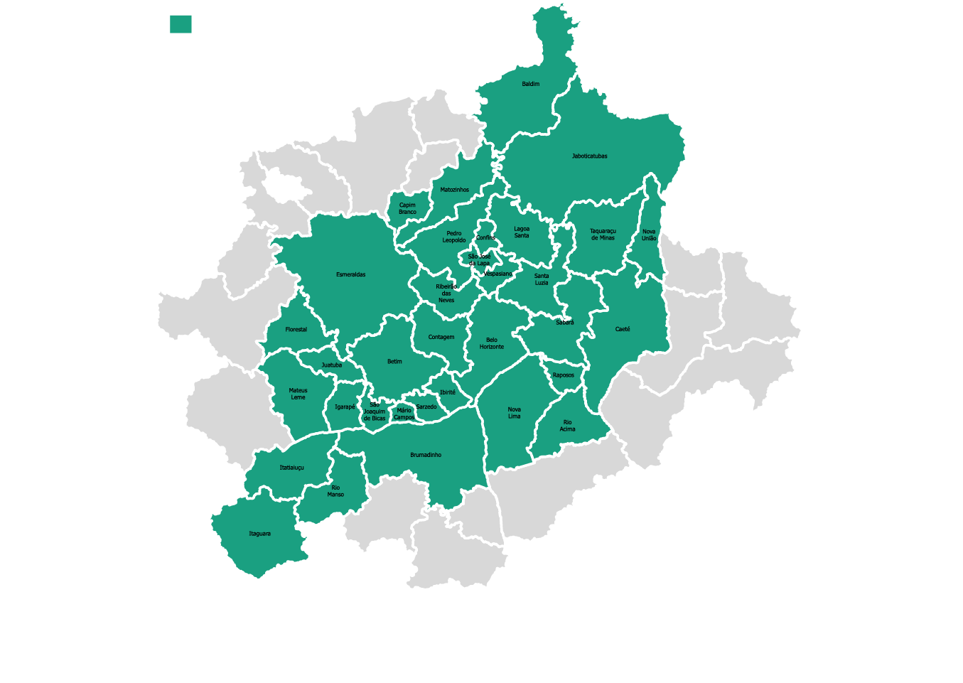 Área de atuação - Belo Horizonte e Região Metropolitana